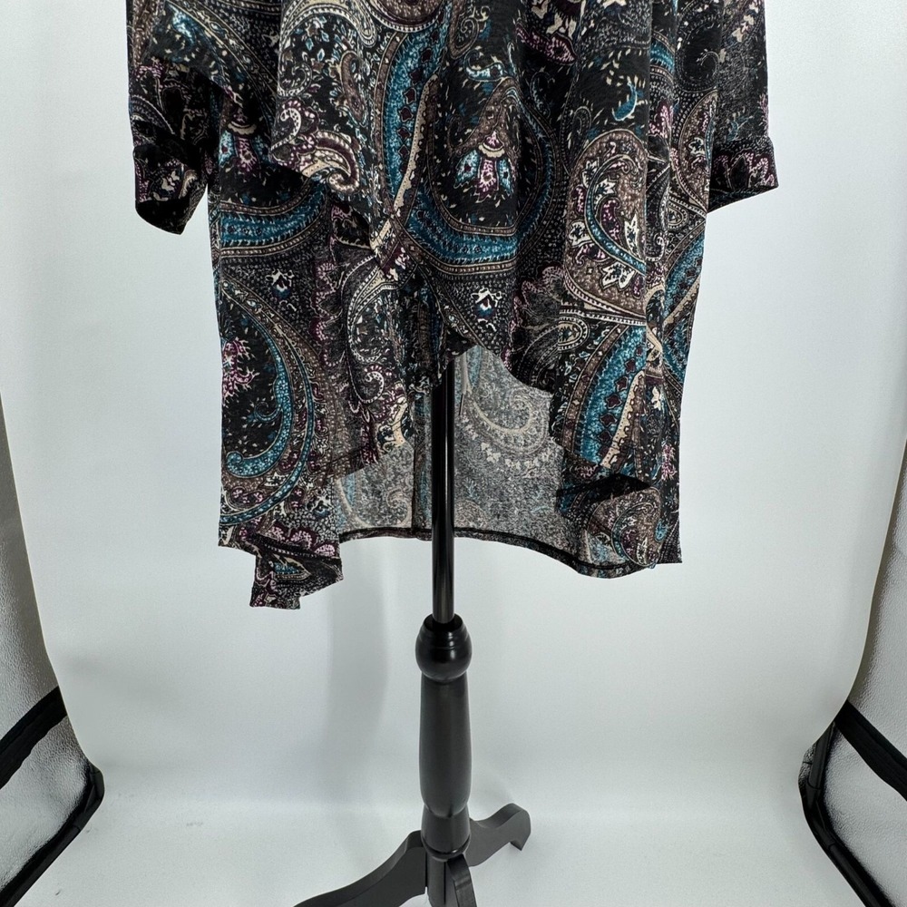 Vintage‎ Avenue Boho Dress Womens 22 3x Paisley Asymmetrical Tunic Stretch Fairy - Picture 4 of 9